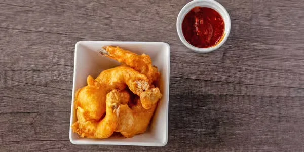 Battered prawns at Jackson Heights Fish & Chips, Pembina Highway Winnipeg