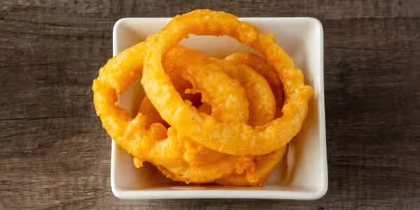 Crispy onion rings at Jackson Heights Fish & Chips, Winnipeg